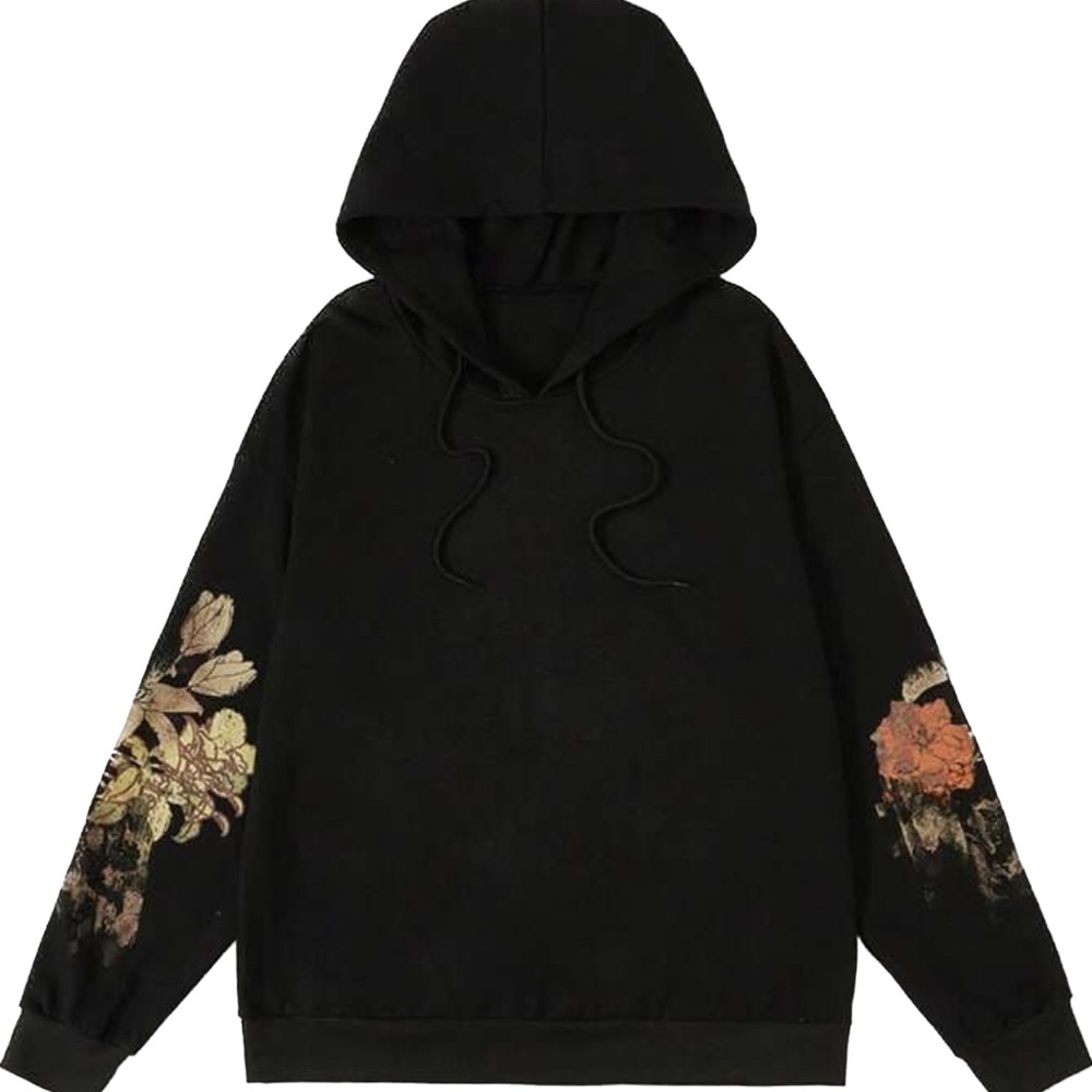 Butterfly & Slogan Graphic hoodie